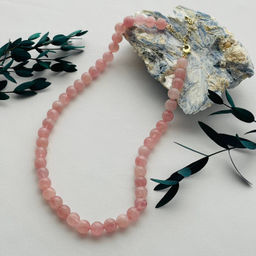 Бусы из мадагаскарского Розового кварца 45 см +