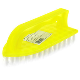 Щетка хозяйственная пластмассовое основание 12,5х5,5см, жесткая щетина 1,5см "Утюжок" цвета микс (Китай)