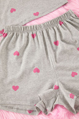 Trendyolmilla Pembe %100 Pamuklu Kalpli Sortlu Orme Pijama Tak?m? THMSS24PT00029 фото 6