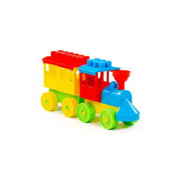 Конструктор - Паровоз с одним вагоном - Полесье фото 5