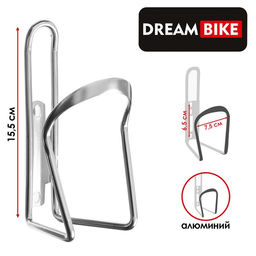 Флягодержатель Dream Bike, алюминиевый, цвет серый, без крепёжных болтов
