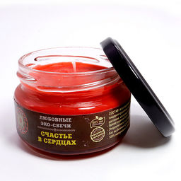 Эко Свеча Счастье в сердцах 7х5см - Сандаловый дом фото 2