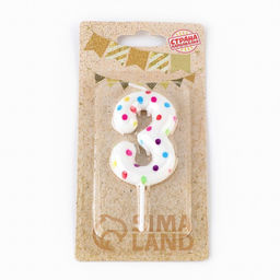 Цена за 4 шт. Свеча в торт на день рождения «Цифра 3», 5.5 см