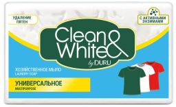 CLEAN&WHITE мыло хозяйственное 4х120гр Универсальное