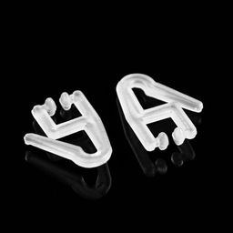 Цена за 100 шт. Крючок для штор «Уточка», 25×18×4 мм, d=7 мм, пластик