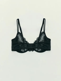 Бюстагльтер на косточках из сетки с кружевом / Zarina  фото 7