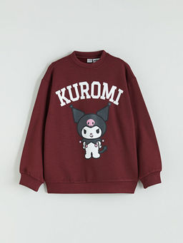 Kuromi Bask?l? K?z ?ocuk Sweatshirt ve E?ofman Alt?