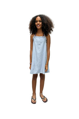 VESTIDO BORDADO LENTEJUELAS / Celeste