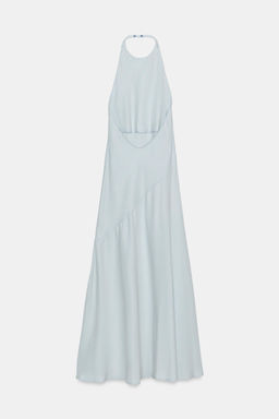 VESTIDO HALTER FLUIDO / Azul claro - Zara фото 9