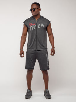 Спортивный костюм летний мужской темно-серого цвета 2264TC - FUYOUKAI фото 5