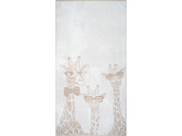 6с102.513ж2 Жирафы (лён3) Полотенце махровое 81х160см