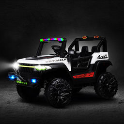 Электромобиль детский "Крутой внедорожник" (цвет серый)