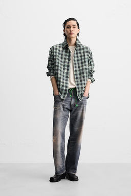 CREASED-EFFECT CHECK SHIRT