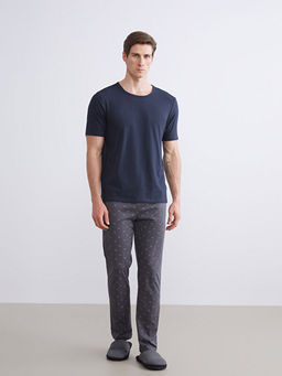 ?nce Desenli Erkek Pijama Alt