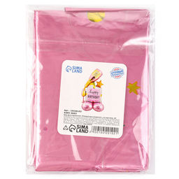 Воздушный шар фольгированный 48" «Розовый День Рождения», на подставке