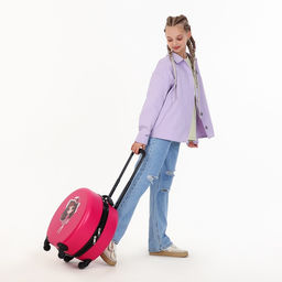 Чемодан детский 33 л (S), отдел на молнии, фуксия