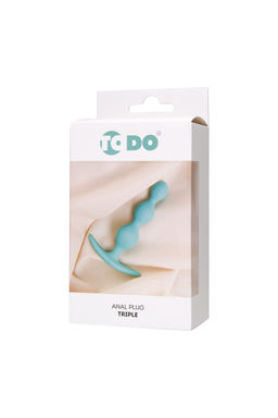 Анальная втулка ToDo by Toyfa Triple, силикон, мятная, 10,5 см, 2,4 см