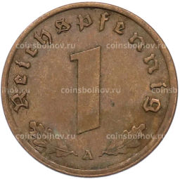 Монета 1 рейхспфенниг 1939 года A Германия