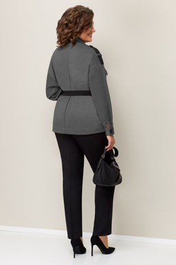 Брючный белорусский костюм осенний больших размеров - Almond фото 4