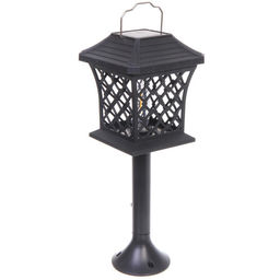 Фонарь садовый "Винтаж" 12*12*13,5 см (h=60 см) на солнечной батарее (универсальный), тёплый белый