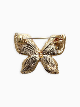 Брошь «Бабочка», маленькая, чёрная в золоте