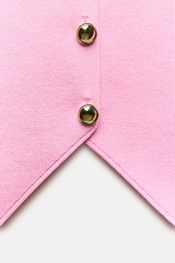 PLAIN KNIT SHORT VEST - Zara фото 8