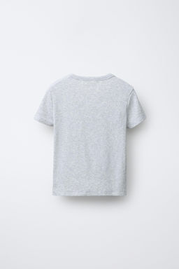 CAMISETA RIB ESTAMPADO OSO / Gris vigor? - Zara фото 2