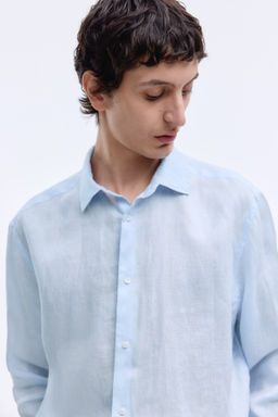 Camisa de lino Slim Fit - H&m фото 8