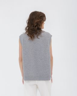 Джемпер кашемировый 06093 серо-голубой