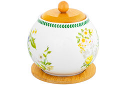 Сахарница 620 мл 11*11*12 см Лимоны + ложка + дер. крышка на дер. подставке NEW BONE CHINA - Elan gallery фото 12