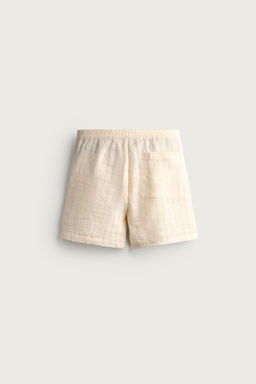 BERMUDA JACQUARD CUADROS LINO - ALGOD?N / Crudo - Zara фото 6