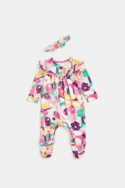 MOTHERCARE / Комбинезон и повязка в комплекте