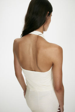 Top de boucle con escote halter - H&m фото 4