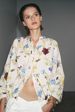 ZW COLLECTION FLORAL PRINT SHIRT - Zara фото 2
