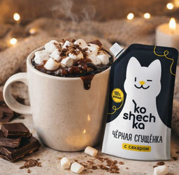 Продукт молочный Черная Сгущенка Koshechka 270гр