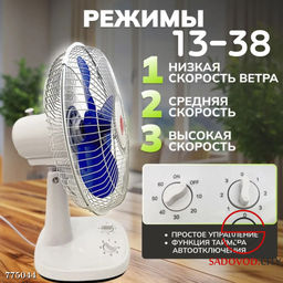 Вентилятор настольный с тремя скоростями