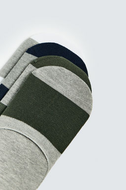 PACK OF 4 STRIPED NO-SHOW SOCKS - Zara фото 2