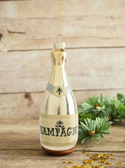 Игрушка елочная, 11 см, стекло, шампань, Шампанское, New year - Anna lafarg фото 6