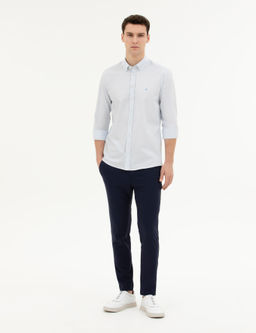 Рубашка Pierre Cardin Slim Fit светло-голубая