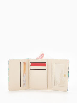 Кошелёк женский на кнопке, 10.5?2.5?8.5 см, с цветочным принтом, разноцветный