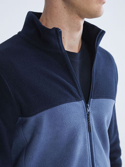 Dik Yaka Polar Erkek Fermuarl? Sweatshirt