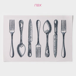 Салфетки сервировочные на стол Доляна «Сервировка», 4 шт., 30×45 см, белые