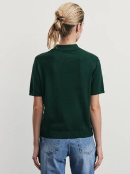 Джемпер поло из хлопка с короткими рукавами / Zarina фото 4