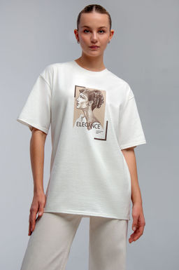 Арт. 31125 Футболка женская оверсайз 44-52 (5 шт) Цвет:молочный - Калинка фото 16