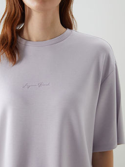 Bisiklet Yaka Oversize Kad?n Ti??rt