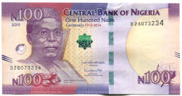 100 найра 2019 года Нигерия