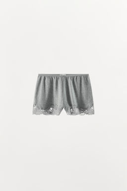 SHORTS POINTELLE ENCAJE / Gris vigor? - Zara фото 8
