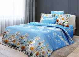 Пододеяльник Евростандарт, бязь ГОСТ (Воздушные ромашки ) - Ивановотекстиль фото 4