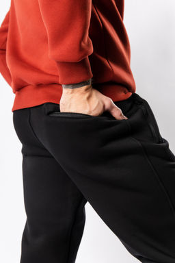 Утепленные брюки футер тренхнитка с изнанкой «барашек» - Relay фото 8