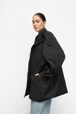 Куртка-реглан на кулиске Black